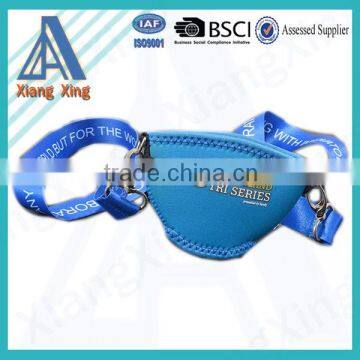 Polyester Material Custom Lanyard With Neoprene Wine Glass Holder