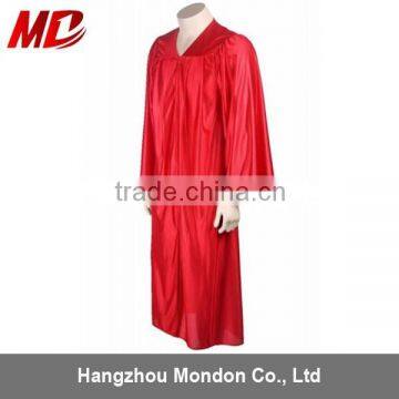High School Graduation Gown Shiny Red