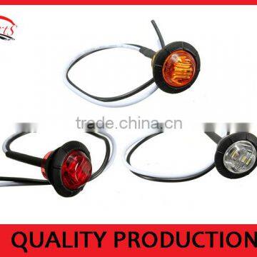 12V 3led 3/4" universal round truck side marker lamp