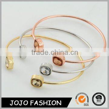 Wholesale Luxury Alloy Crystal Bracelet with Stainless Steel Gold Jewelry