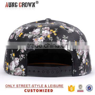 Wholesale High Quality Panels Custom Snapback Cap Leather photo-5