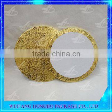 Rose Design Embossed Gold Foil Cake Drum photo-2