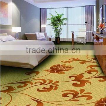 golden nylon printed carpet pattern used hotel guestroom carpet