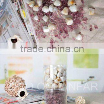 Natrual river rock,glass chips,vase filler