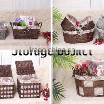 Natural Seagrass on Wire Frame Storage Basket photo-5