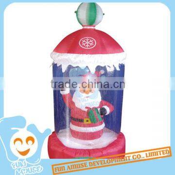 Funny inflatable Santa snow globe