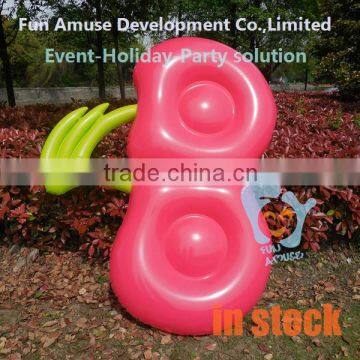 Low MOQ stock adult pool toys cherry fruit inflatable donut for fun