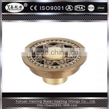 XINHANGMU round brass floor drain washing machine floor drain decrotive cover anti-odor