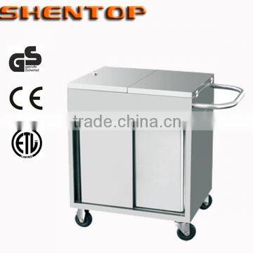 Shentop 2014 Newest Hotel/Restaurant/School Kitchen Equipment Condiment Trolley With Sliding Door STJLTL-01