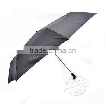 Classic business gift aluminium three folding umbrella