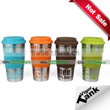 Promotional Metal Coffee Mug with Rubber Cover