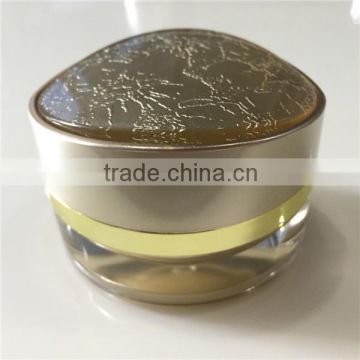 Fashion style gold acrylic cosmetic jars