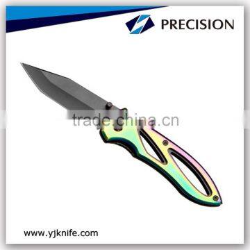 Colorful Handle Stainless Steel Survival Folding Pocket Knife