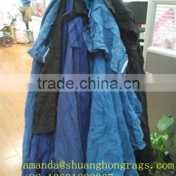 Cotton fabric rags for industrial wiping