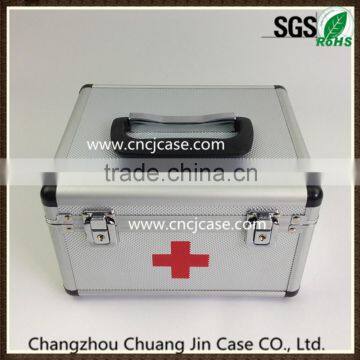 Small silver diamond pattern aluminum medical box