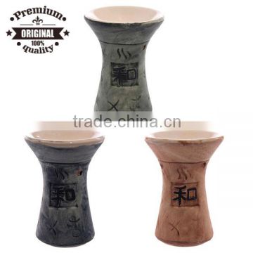 Ceramic Fluted Rough Glazed Oil Burner with Chinese Lettering