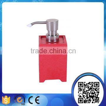 Wholesale Resin Red Square Bathroom Accessories Set With Soap Dish Lotion Dispenser Supplier's Choice photo-2