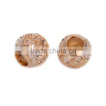 High Quality Wholesale Round Brass Beads Gold-Tone Metal Beads