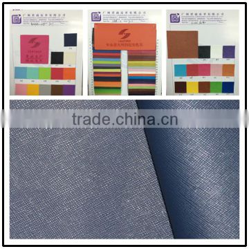 Embossed Thermo PU material of book cover leather with non-woven backing