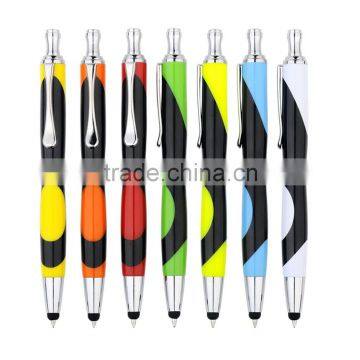 pen with colorful peb body china small stylus touch pen gifts use dewen promotional touch pen