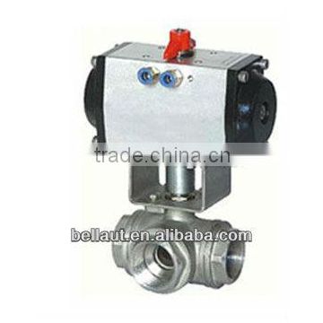 3 way ball valve with electric actuator/Pneumatic actuator