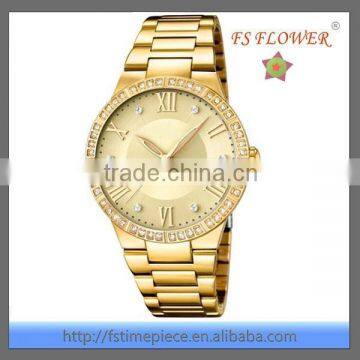 FS FLOWER - Fashion Men's Luxury Gift With Diamond Watch