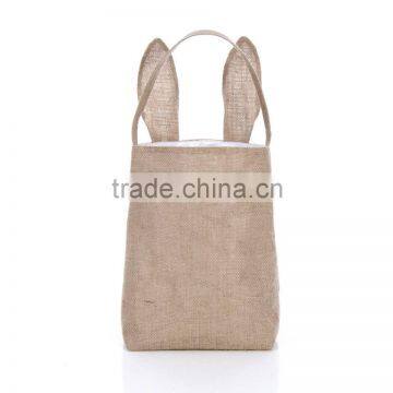 Stcoked Monogrammable Burlap Bunny Easter Gift Bag photo-5