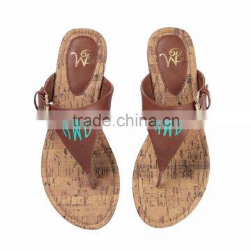 Wholesale Boutique Monogrammable Brown/Black Natalie Woman Sandal photo-3