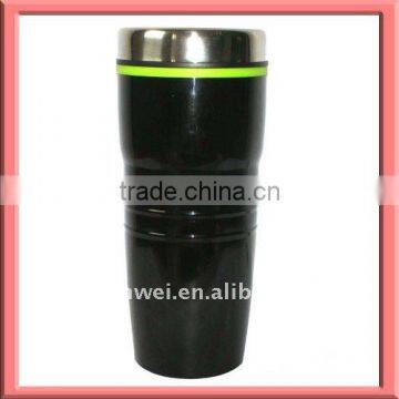 Double wall insulated stainless steel tumbler with black paint coating