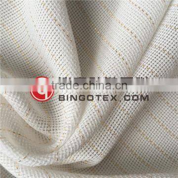 Polyester Golden Stripe Jacquard Fabric for Women's Garments