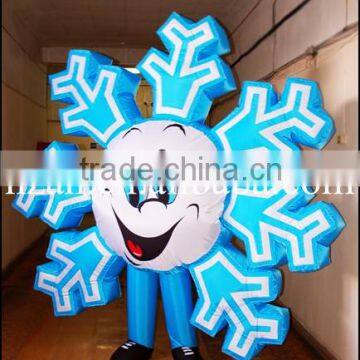 Cute Inflatable Snowflake Costume for Advertising