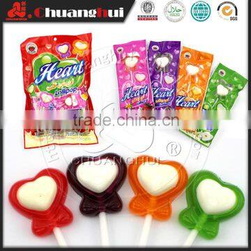 10g Fruity Heart Lollipop / Heart Patterned Lollipop in Bag