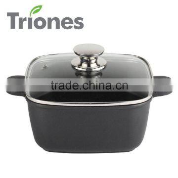 Non-stick Cast Aluminum square soup pot