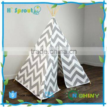 Canvas Wooden Pole Children Kids Play Teepee Tent