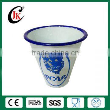 New Creative Dish-washer Proof Cone shaped 9cm Printed Enamel Shot Mug