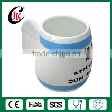 Promotional cute ceramic angel wing mug