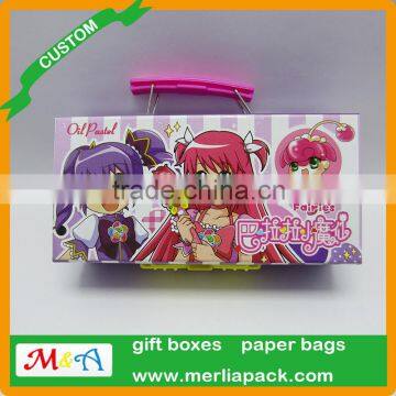 Sweet Paper Stationery Box 4 Layers Customized Eco Friendly Pencil Box Combination Lock