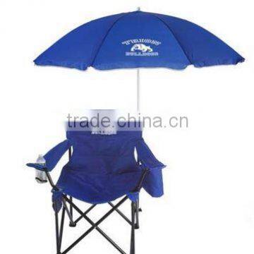 folding camping chair with cooler bag and umbrella