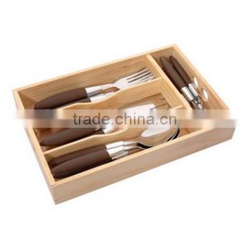 WOODEN KITCHEN CUTLERY STORAGE TRAY / KITCHEN DRAWER CUTLERY TRAY