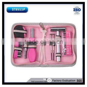 31PCS Pink tool hand sets for women measure tape sockets bit holder hammer precision screwdriver