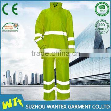 cheap safety rian suits hi vis rainsuits working rainwear reflective rainwear