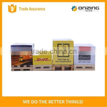 On Desk Wooden Pallet White Paper Memo Cube With Customized Logo