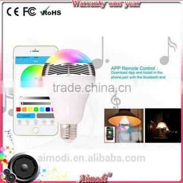 Musical bluetooth speaker led light bulb Smart wireless led lamp speaker to multiple Speakers Lamp with LED Lighting