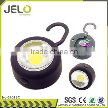 Ningbo JELO Sales promotion High Power 3W COB LED Round Working Lamp Outdoor hanging lantern With folding Hook Magnet