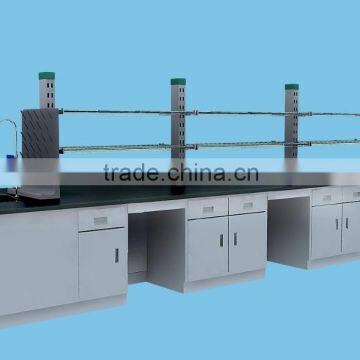 Food Industrial Laboratory Furniture Lab Table Design Steel Steel Lab Island Bench With Sink And Reagent Shelf