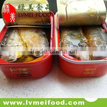 Chinese Canned Mackerel Fish in Oil 125g BRC,FDA,HACCP Certification