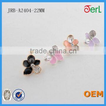 High Quality Crystal Flower Rhinestone Pearl Buttons For Wedding Supplies