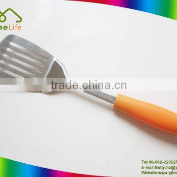 High quality colorful PP handle stainless steel slotted spatula