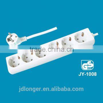 Hot Sale High Quality 6 Way Extension European Socket Power Strip GS CE 16A 220V China Socket Children Protector