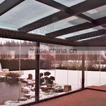 Oem stylish frameless insulated glass curtain wall